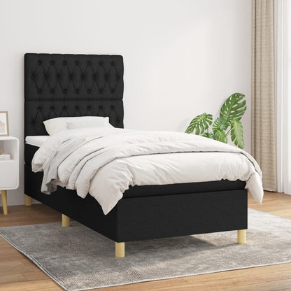 Boxspringbett mit hoher Rückenlehne, inkl. Matratze 90x190 cm