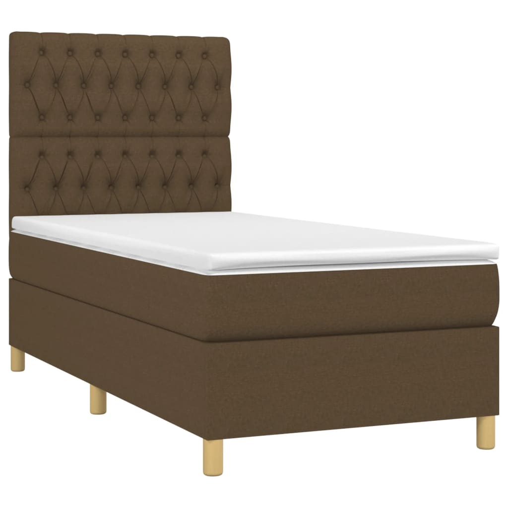 Boxspringbett mit hoher Rückenlehne, inkl. Matratze 90x190 cm