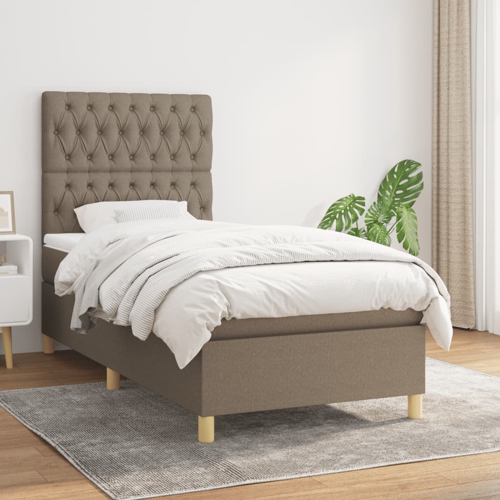 Boxspringbett mit hoher Rückenlehne, inkl. Matratze 90x190 cm