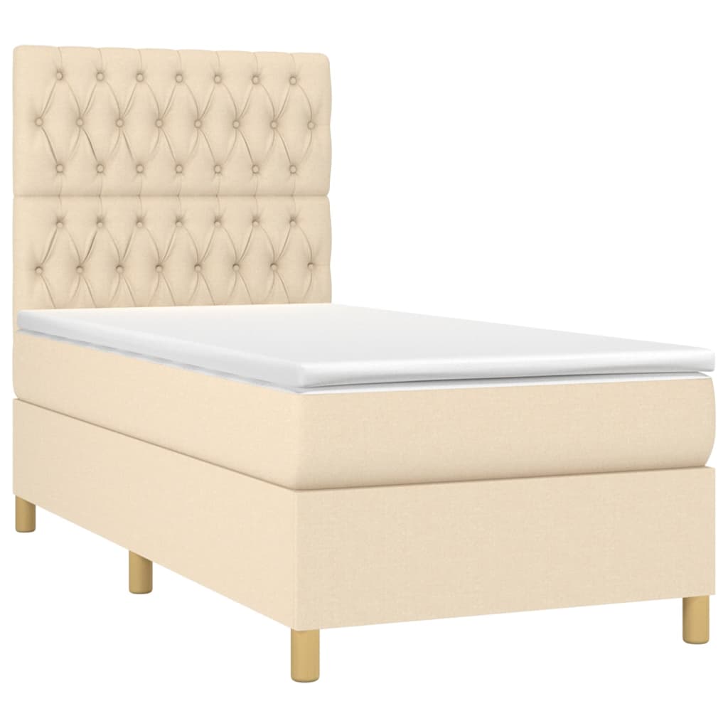 Boxspringbett mit hoher Rückenlehne, inkl. Matratze 90x190 cm