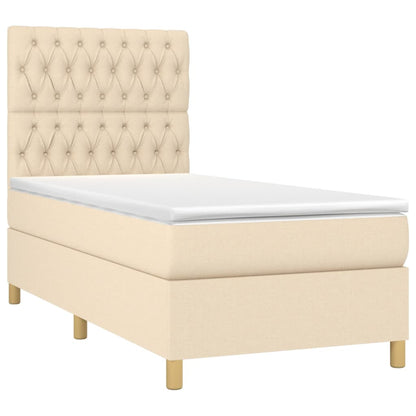 Boxspringbett mit hoher Rückenlehne, inkl. Matratze 90x190 cm