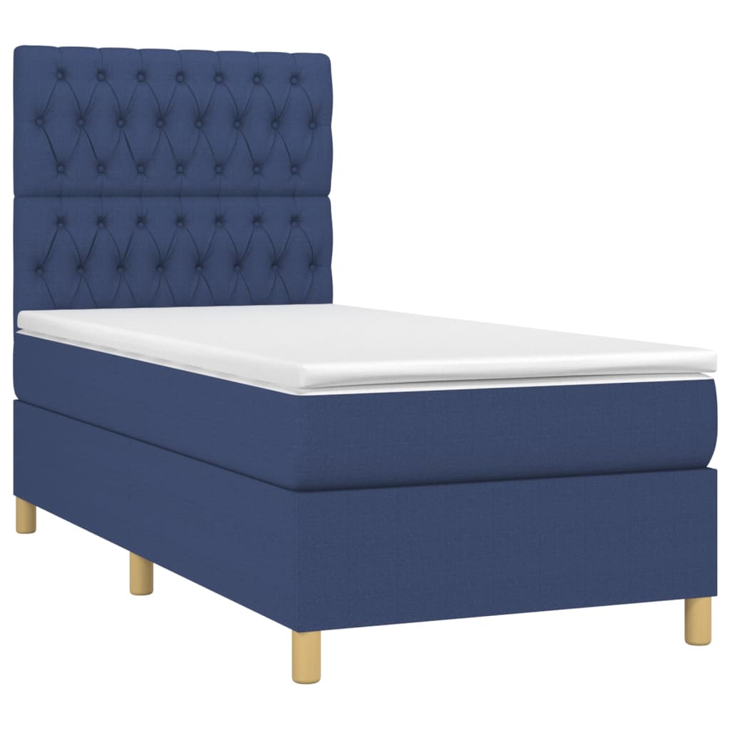 Boxspringbett mit hoher Rückenlehne, inkl. Matratze 90x190 cm
