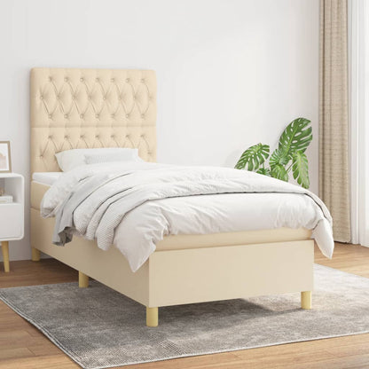Boxspringbett mit hoher Rückenlehne, inkl. Matratze 90x200 cm