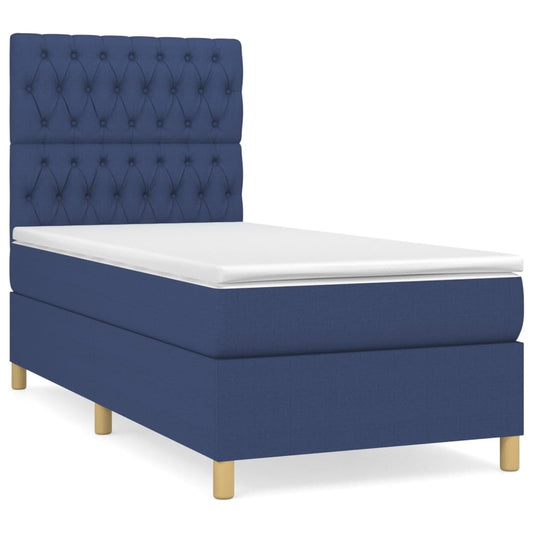 Boxspringbett mit hoher Rückenlehne, inkl. Matratze 90x200 cm