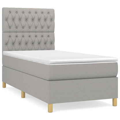 Boxspringbett mit hoher Rückenlehne, inkl. Matratze 100x200 cm