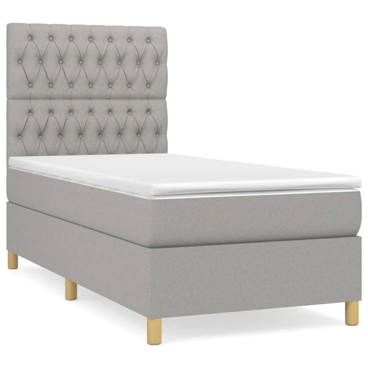 Boxspringbett mit hoher Rückenlehne, inkl. Matratze 100x200 cm