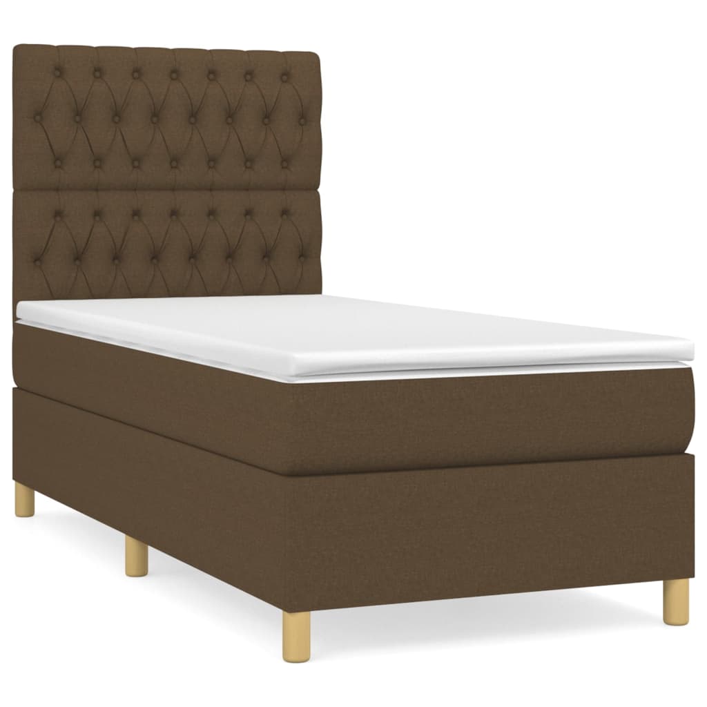Boxspringbett mit hoher Rückenlehne, inkl. Matratze 100x200 cm
