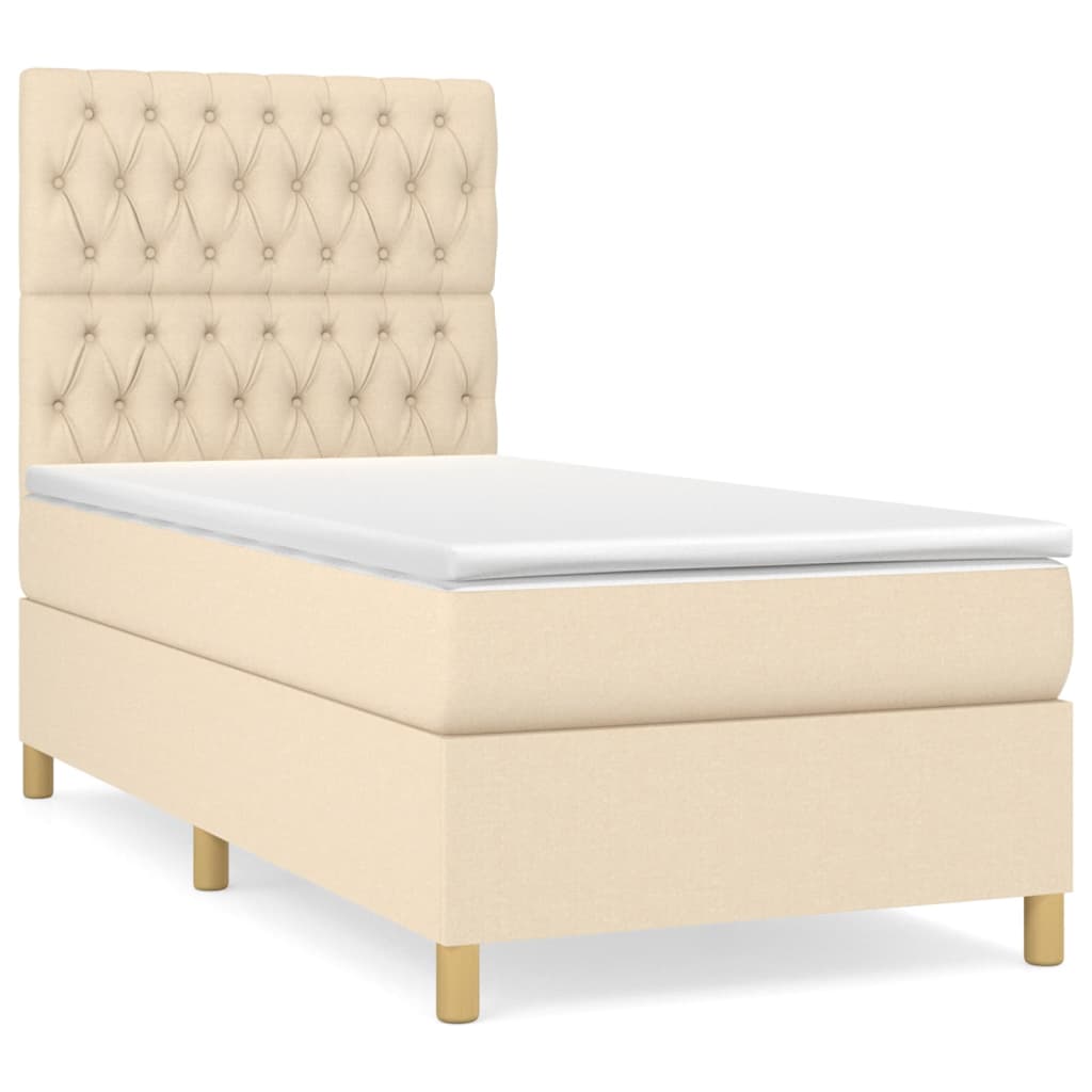 Boxspringbett mit hoher Rückenlehne, inkl. Matratze 100x200 cm