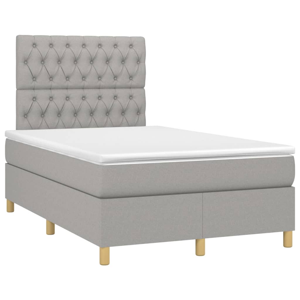 Boxspringbett mit hoher Rückenlehne, inkl. Matratze 120x200 cm