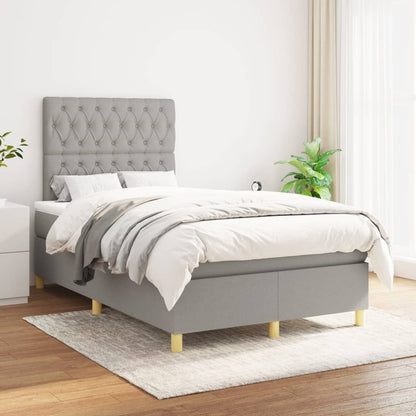 Boxspringbett mit hoher Rückenlehne, inkl. Matratze 120x200 cm