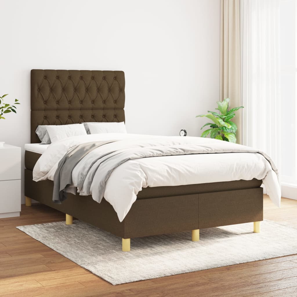 Boxspringbett mit hoher Rückenlehne, inkl. Matratze 120x200 cm