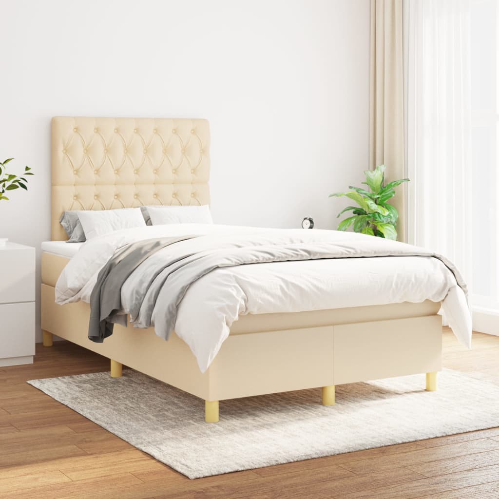Boxspringbett mit hoher Rückenlehne, inkl. Matratze 120x200 cm
