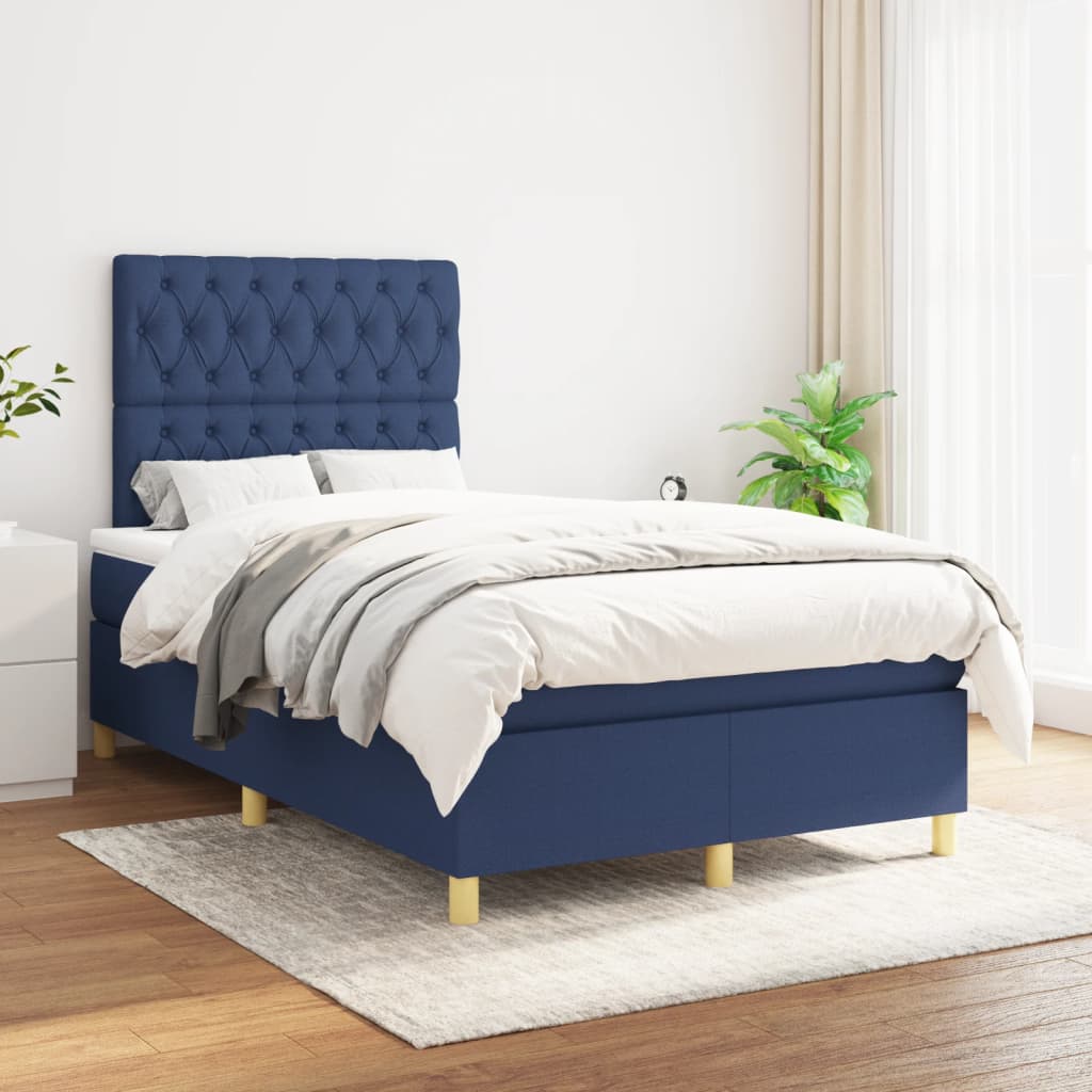 Boxspringbett mit hoher Rückenlehne, inkl. Matratze 120x200 cm