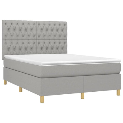 Boxspringbett mit hoher Rückenlehne, inkl. Matratze 140x190 cm