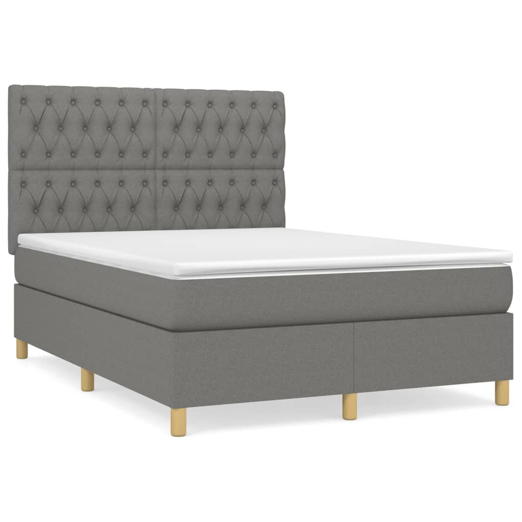 Boxspringbett mit hoher Rückenlehne, inkl. Matratze 140x190 cm