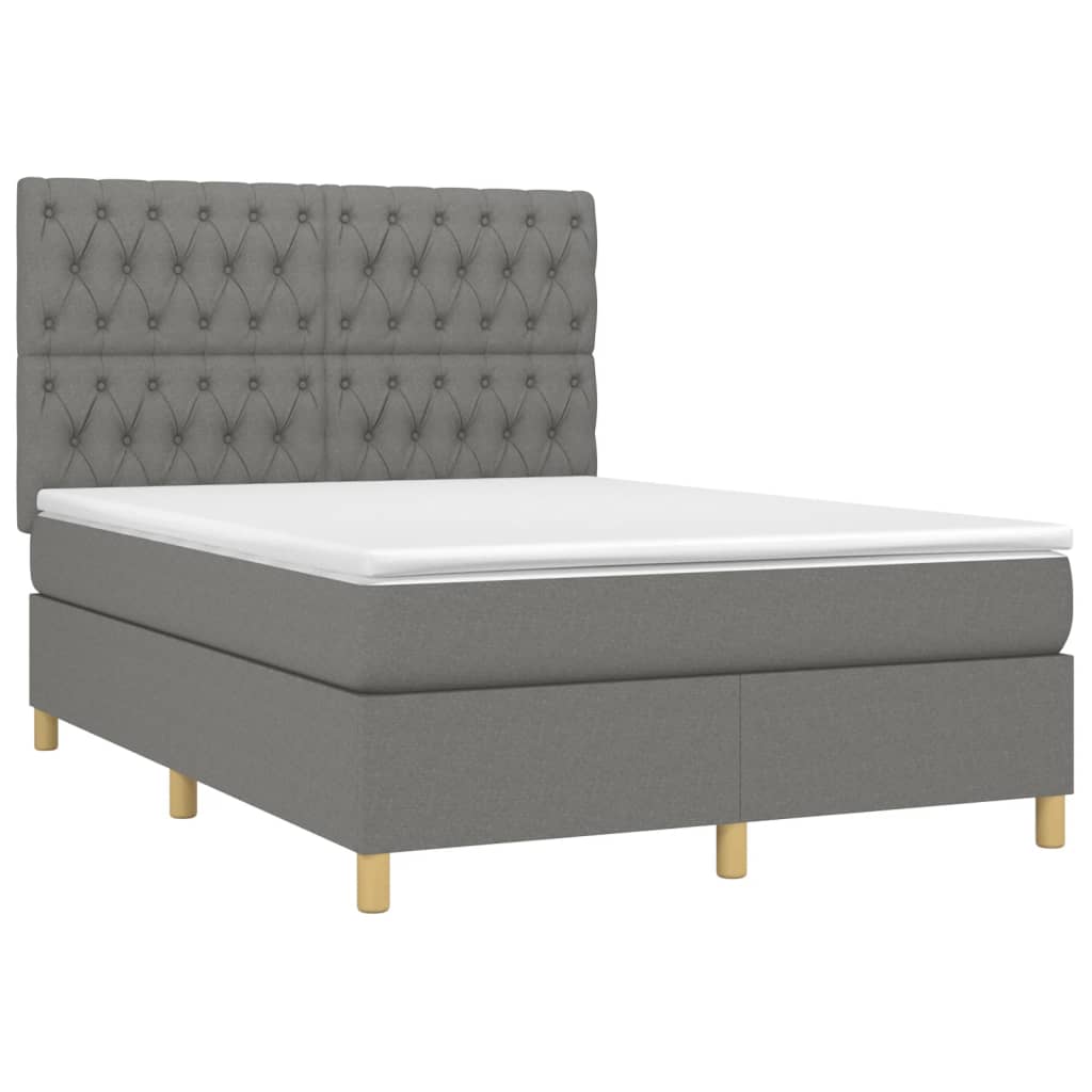 Boxspringbett mit hoher Rückenlehne, inkl. Matratze 140x190 cm