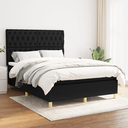 Boxspringbett mit hoher Rückenlehne, inkl. Matratze 140x190 cm