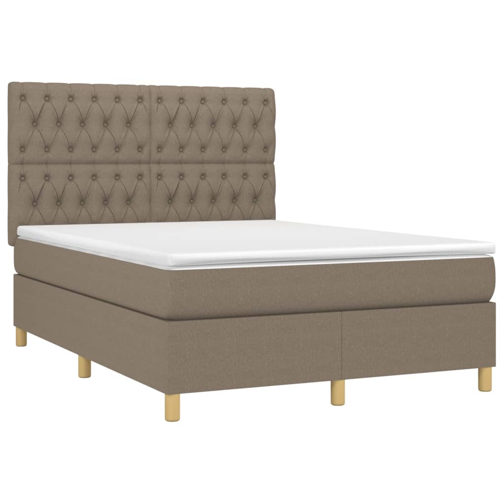 Boxspringbett mit hoher Rückenlehne, inkl. Matratze 140x190 cm