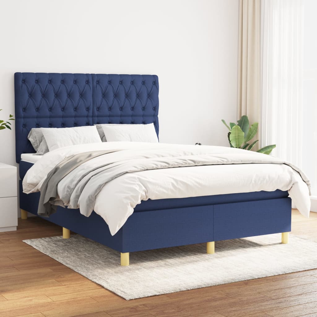 Boxspringbett mit hoher Rückenlehne, inkl. Matratze 140x190 cm
