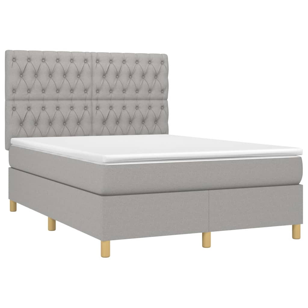 Boxspringbett mit hoher Rückenlehne, inkl. Matratze 140x200 cm