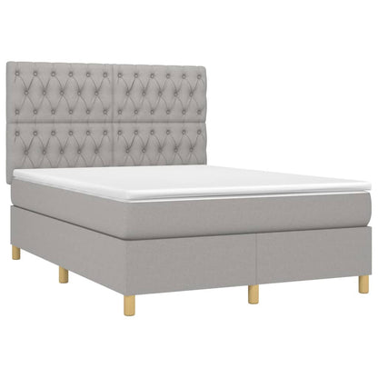 Boxspringbett mit hoher Rückenlehne, inkl. Matratze 140x200 cm