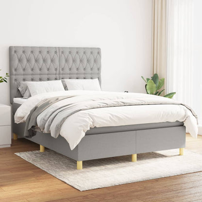 Boxspringbett mit hoher Rückenlehne, inkl. Matratze 140x200 cm