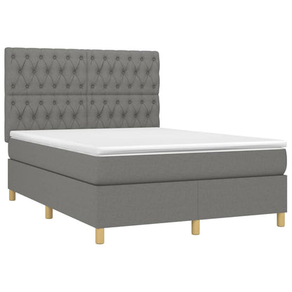 Boxspringbett mit hoher Rückenlehne, inkl. Matratze 140x200 cm