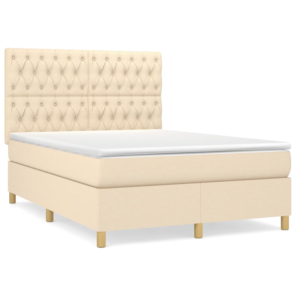 Boxspringbett mit hoher Rückenlehne, inkl. Matratze 140x200 cm