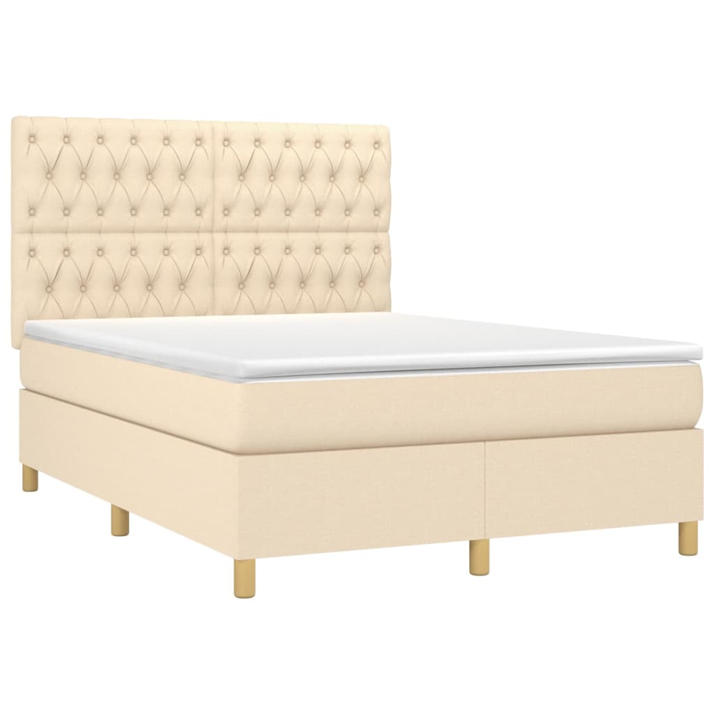 Boxspringbett mit hoher Rückenlehne, inkl. Matratze 140x200 cm