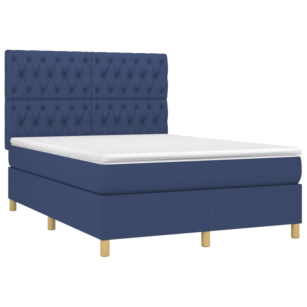 Boxspringbett mit hoher Rückenlehne, inkl. Matratze 140x200 cm