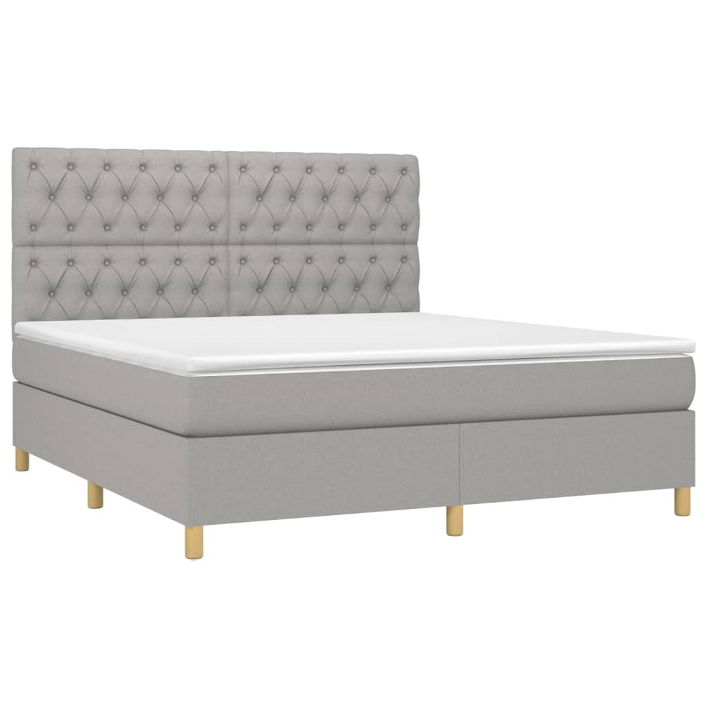 Boxspringbett mit hoher Rückenlehne, inkl. Matratze 160x200 cm