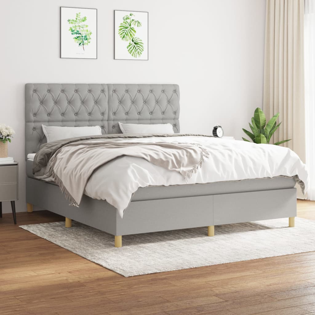 Boxspringbett mit hoher Rückenlehne, inkl. Matratze 160x200 cm