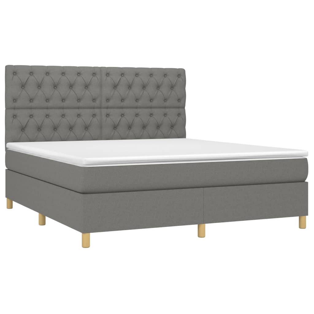 Boxspringbett mit hoher Rückenlehne, inkl. Matratze 160x200 cm