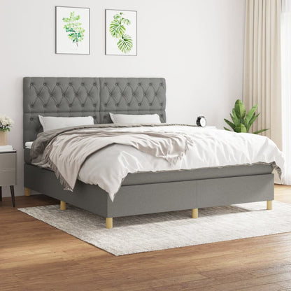 Boxspringbett mit hoher Rückenlehne, inkl. Matratze 160x200 cm