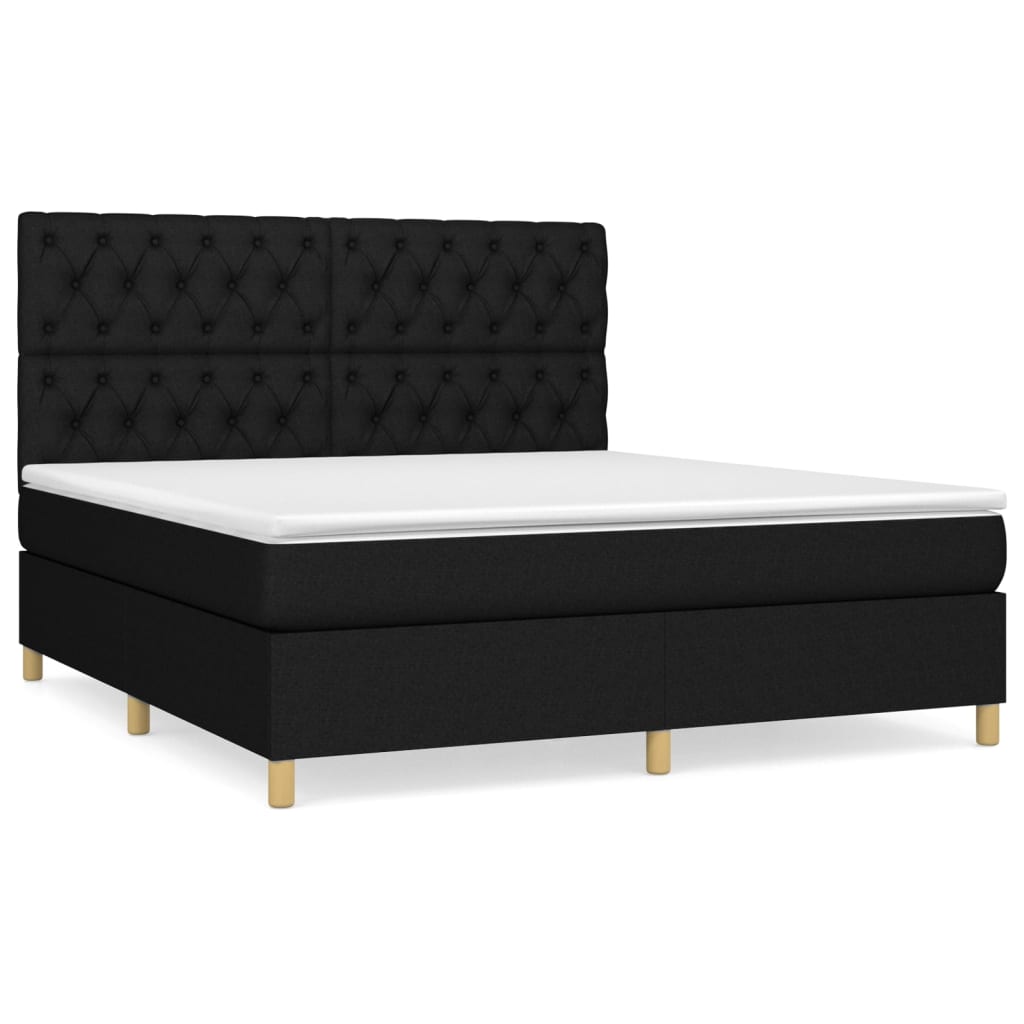 Boxspringbett mit hoher Rückenlehne, inkl. Matratze 160x200 cm