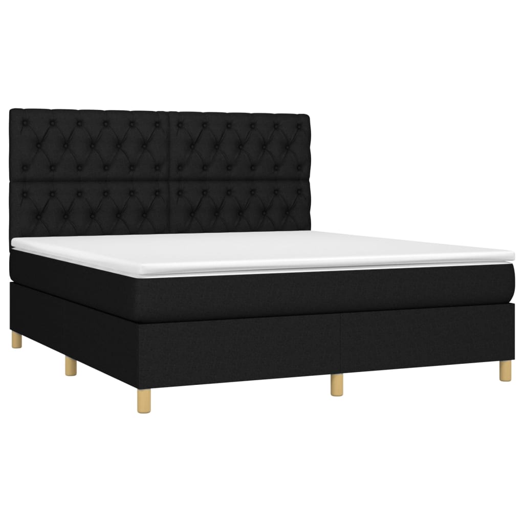 Boxspringbett mit hoher Rückenlehne, inkl. Matratze 160x200 cm
