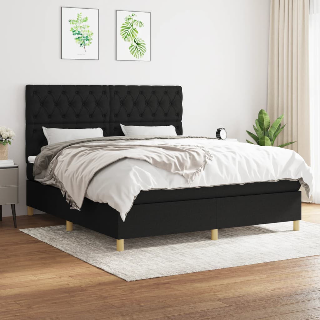 Boxspringbett mit hoher Rückenlehne, inkl. Matratze 160x200 cm