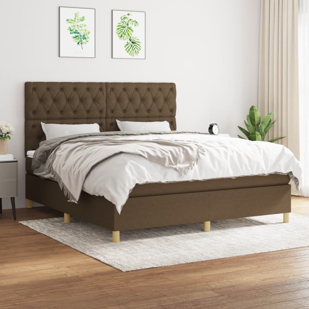 Boxspringbett mit hoher Rückenlehne, inkl. Matratze 160x200 cm