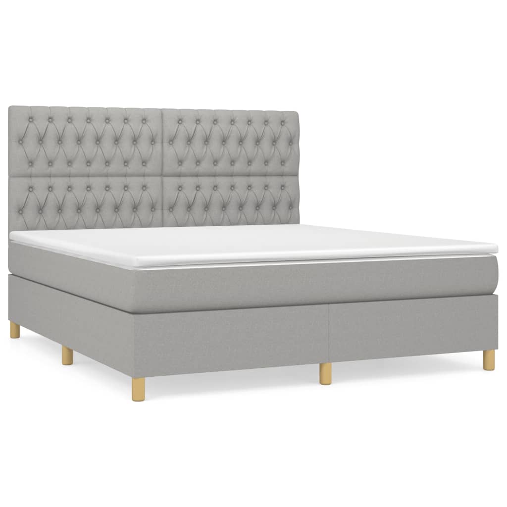 Boxspringbett mit hoher Rückenlehne, inkl. Matratze 180x200 cm