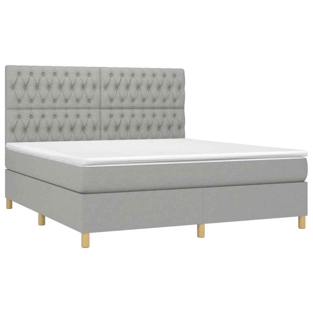 Boxspringbett mit hoher Rückenlehne, inkl. Matratze 180x200 cm
