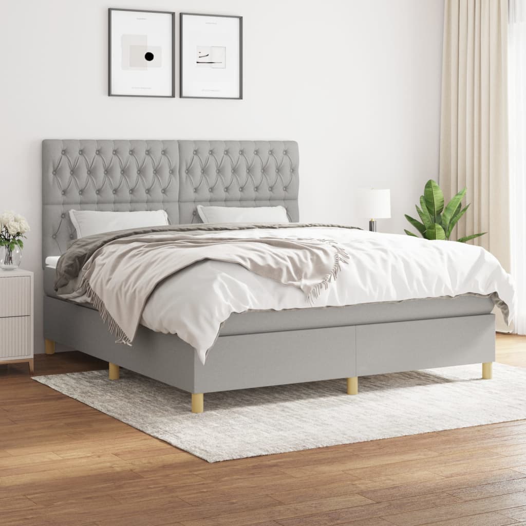 Boxspringbett mit hoher Rückenlehne, inkl. Matratze 180x200 cm