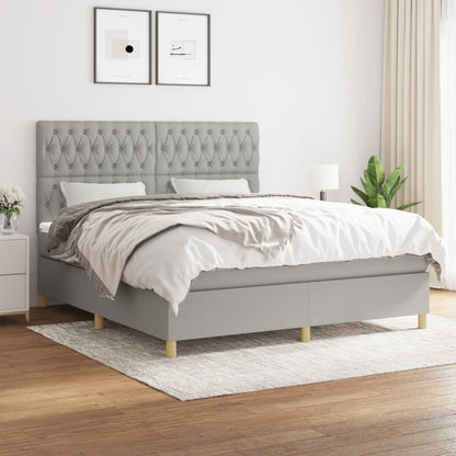 Boxspringbett mit hoher Rückenlehne, inkl. Matratze 180x200 cm