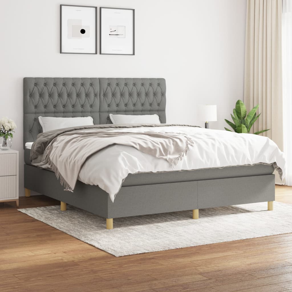 Boxspringbett mit hoher Rückenlehne, inkl. Matratze 180x200 cm