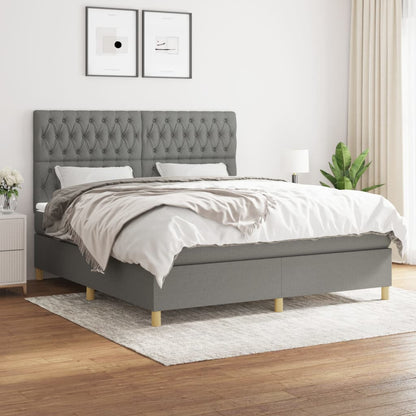 Boxspringbett mit hoher Rückenlehne, inkl. Matratze 180x200 cm