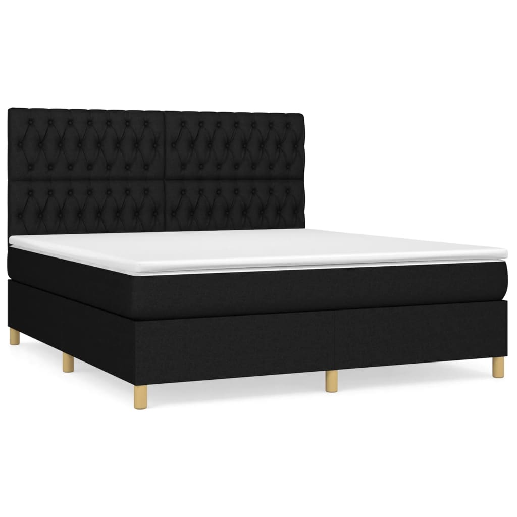 Boxspringbett mit hoher Rückenlehne, inkl. Matratze 180x200 cm