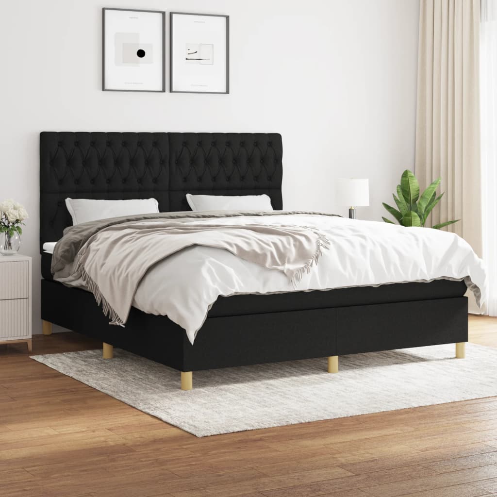 Boxspringbett mit hoher Rückenlehne, inkl. Matratze 180x200 cm