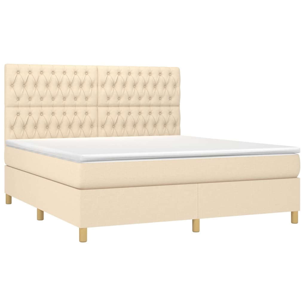 Boxspringbett mit hoher Rückenlehne, inkl. Matratze 180x200 cm