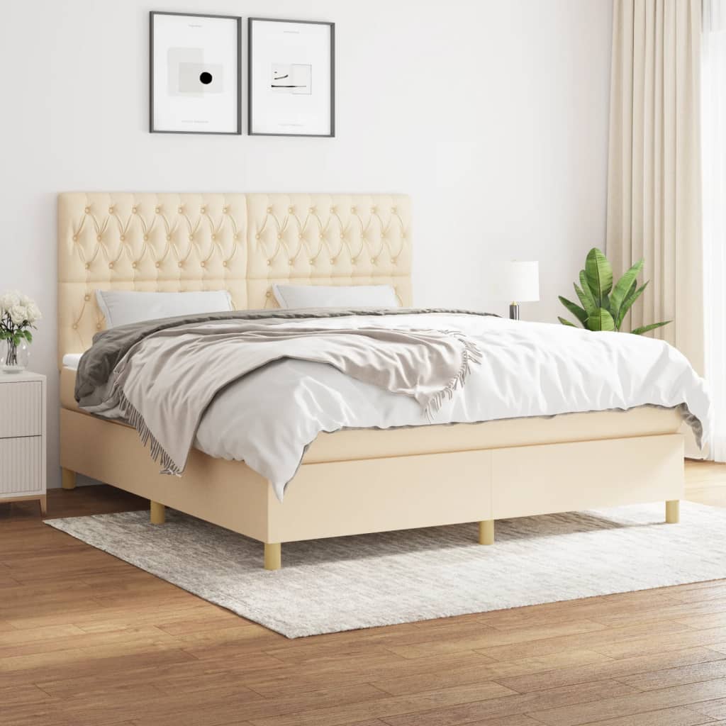 Boxspringbett mit hoher Rückenlehne, inkl. Matratze 180x200 cm