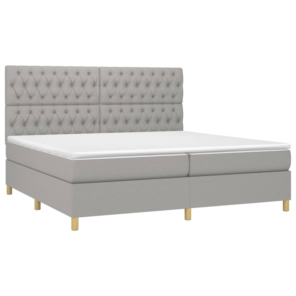 Boxspringbett mit hoher Rückenlehne, inkl. Matratze 200x200 cm