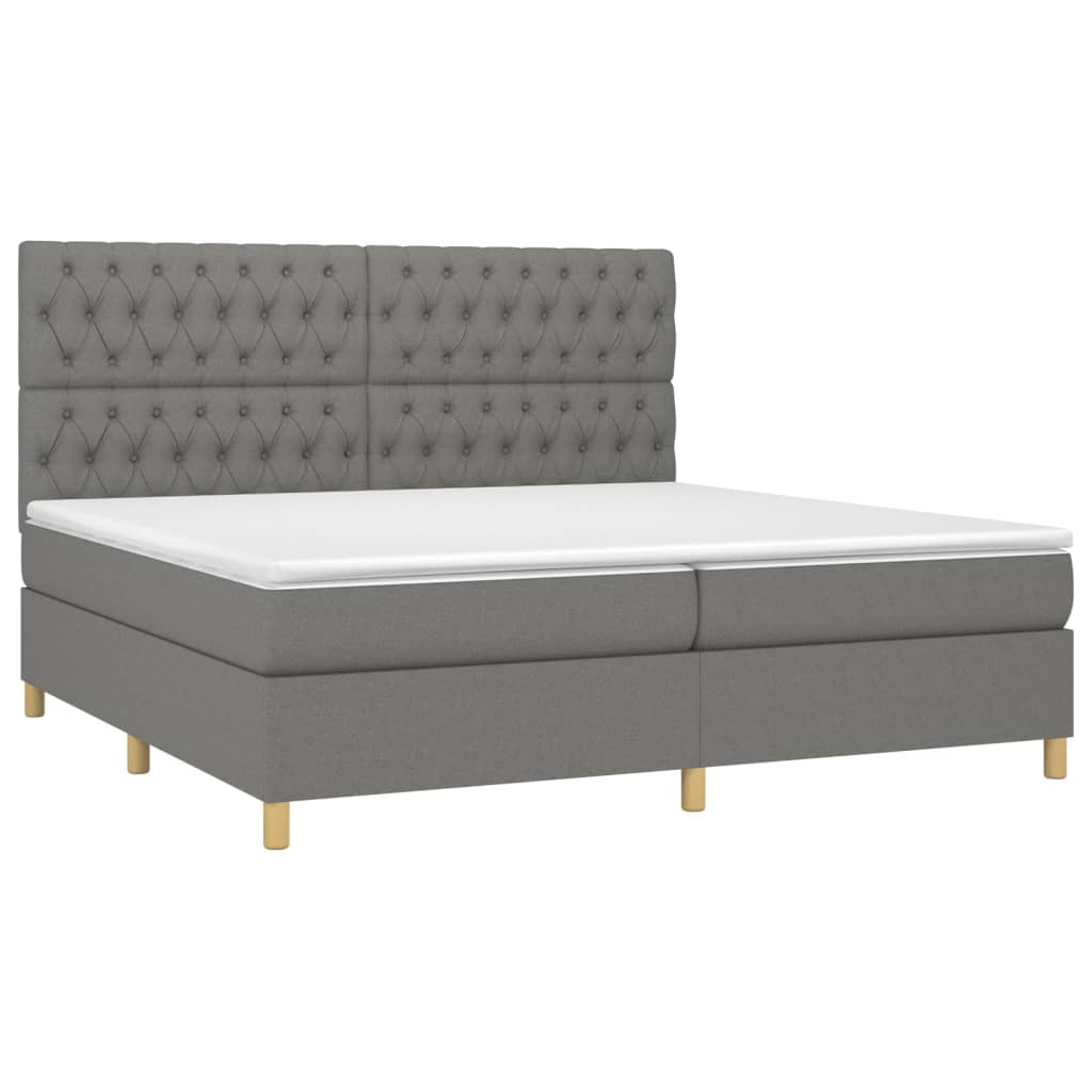 Boxspringbett mit hoher Rückenlehne, inkl. Matratze 200x200 cm